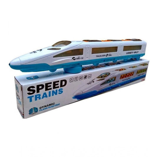 Plastic 3D Light  Sound Auto Moving System Emu Speed Train (Assorted)