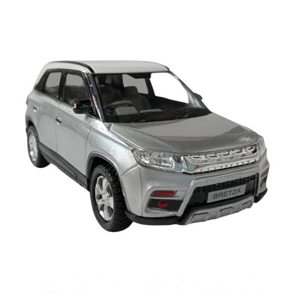 Plastic Bretza Suv Pull Back Action Car (Silver)