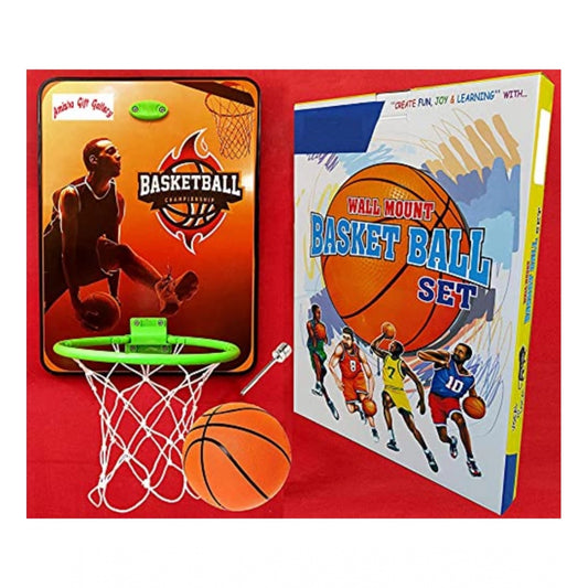 Plastic Basketball For Kids Hanging Board With Ball (Multicolor)