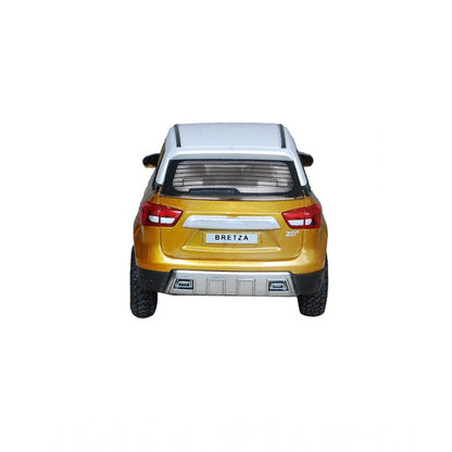 Plastic Bretza Suv Pull Back Car (Gold)