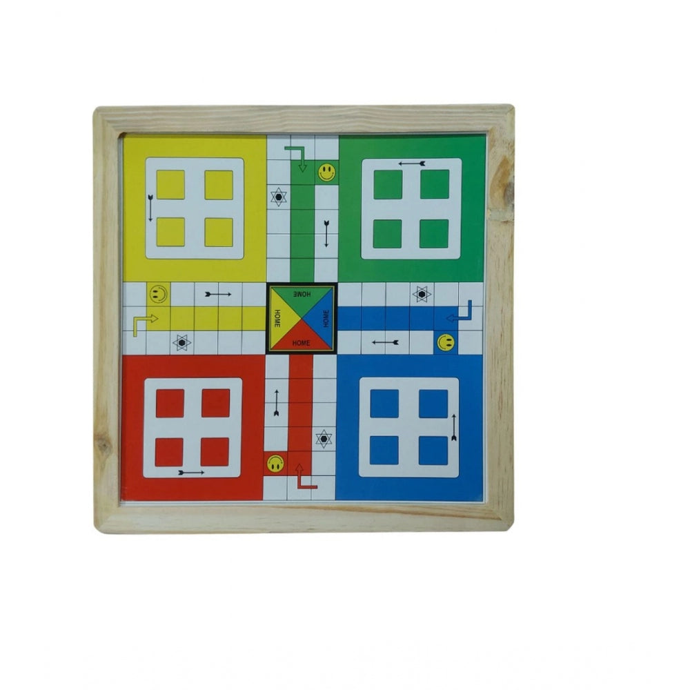 Plastic Front And Back Ludo And Chess Board Games For Kids (Multicolor)