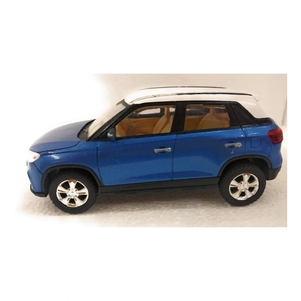 Plastic Brezza Suv Pull Back Action Car (Blue)