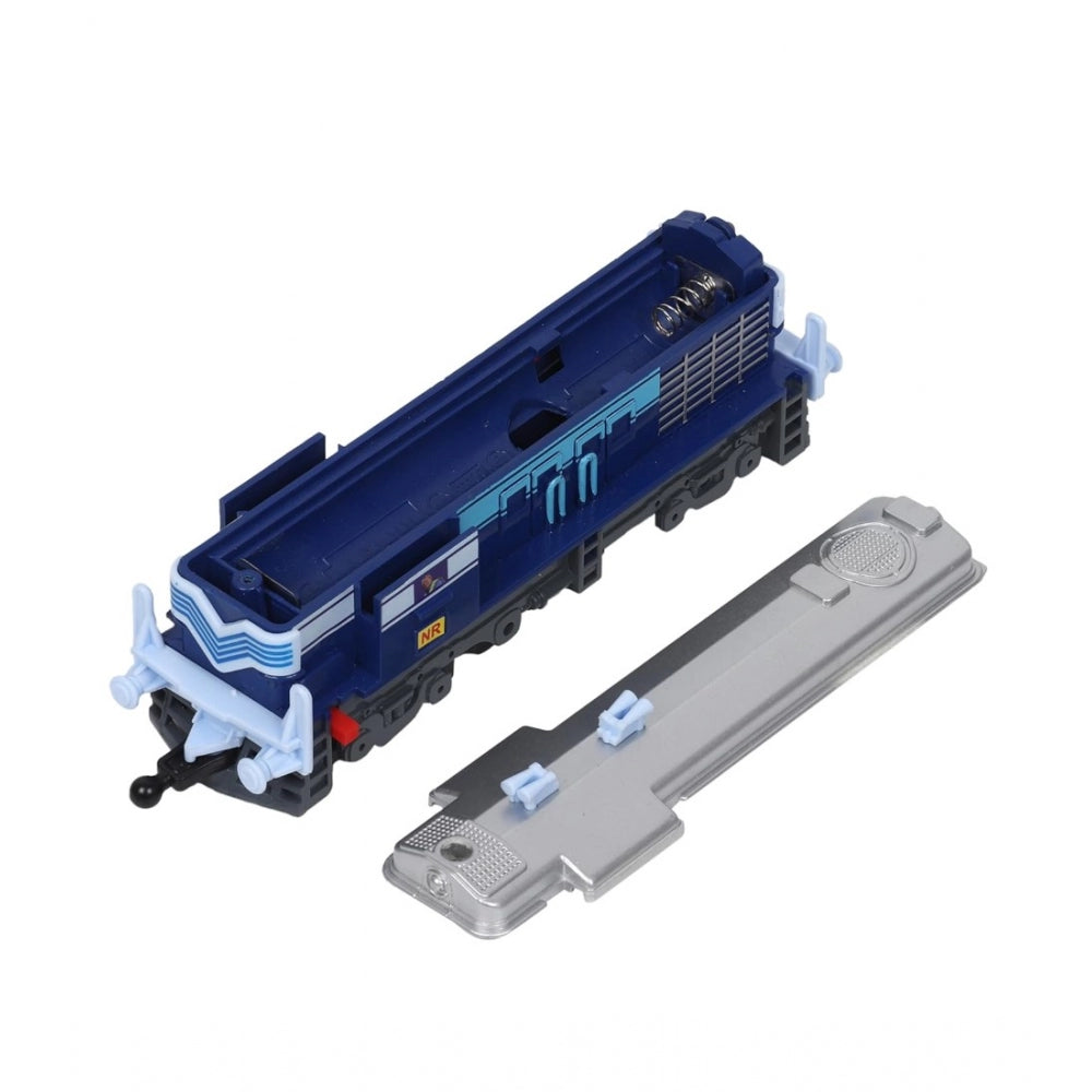 Plastic Passenger Train Set With Tracks For Kids (Blue)