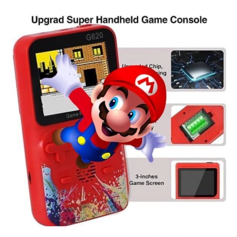 Plastic Video Game For Kids Console 500 In1 Classic Games (Red)