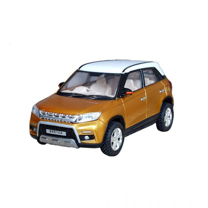 Plastic Bretza Suv Pull Back Car (Gold)