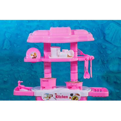 Plastic Kitchen Set For Girl And Boys 32 Pieces Little Chef Cooking Pretend Play Set Toy (Pink)