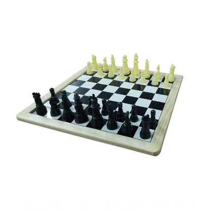 Plastic Front And Back Ludo And Chess Board Games For Kids (Multicolor)