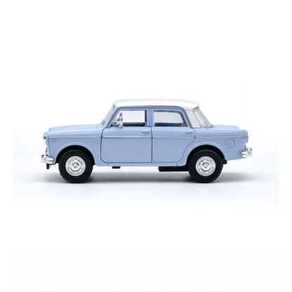 Plastic Old Model Fiat Openable Doors Pull Back Action Collectible Car (Sky blue)