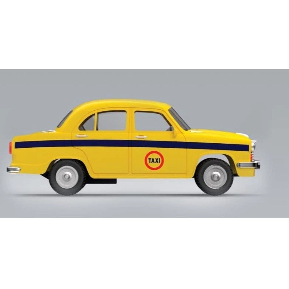 Plastic Kolkata Ambassador Taxi Car (Yellow)