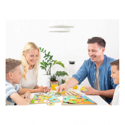 Wooden Educational Learning Fruits Puzzle Board  (Wood Color)