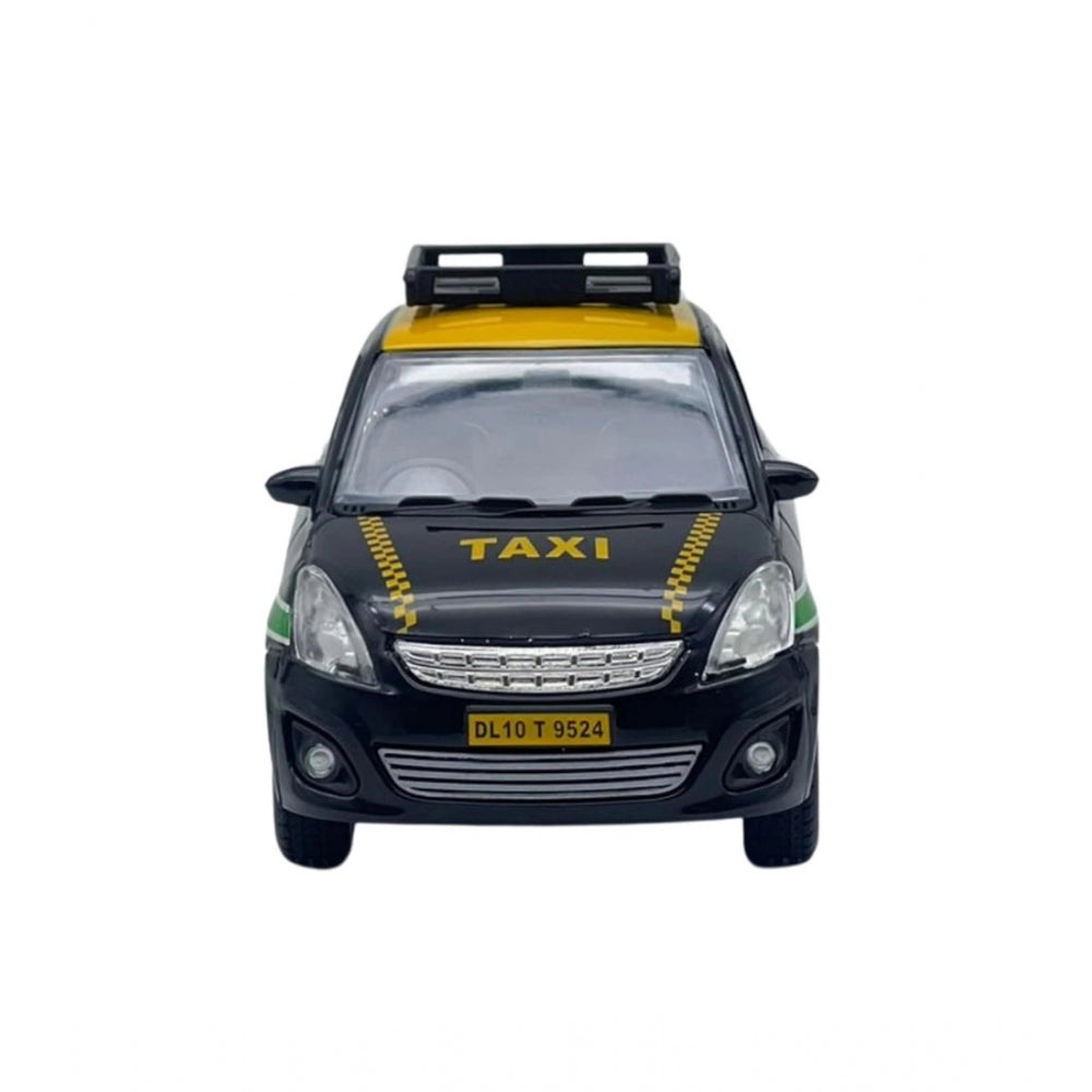 Plastic Ola Uber Swift Taxi Model Openable Doors Pull Back Action Car For Kids (Black)