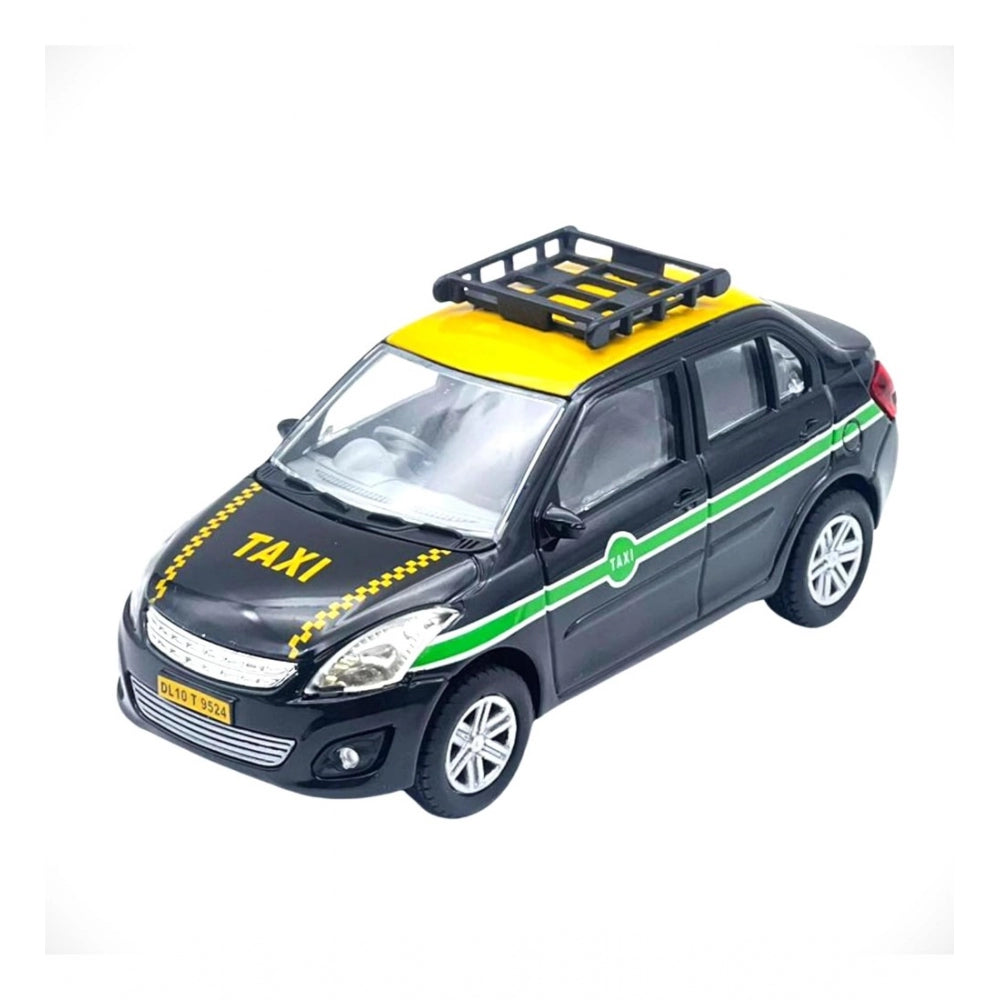 Plastic Ola Uber Swift Taxi Model Openable Doors Pull Back Action Car For Kids (Black)