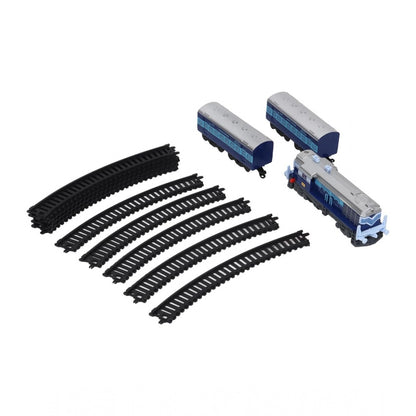 Plastic Passenger Train Set With Tracks For Kids (Blue)