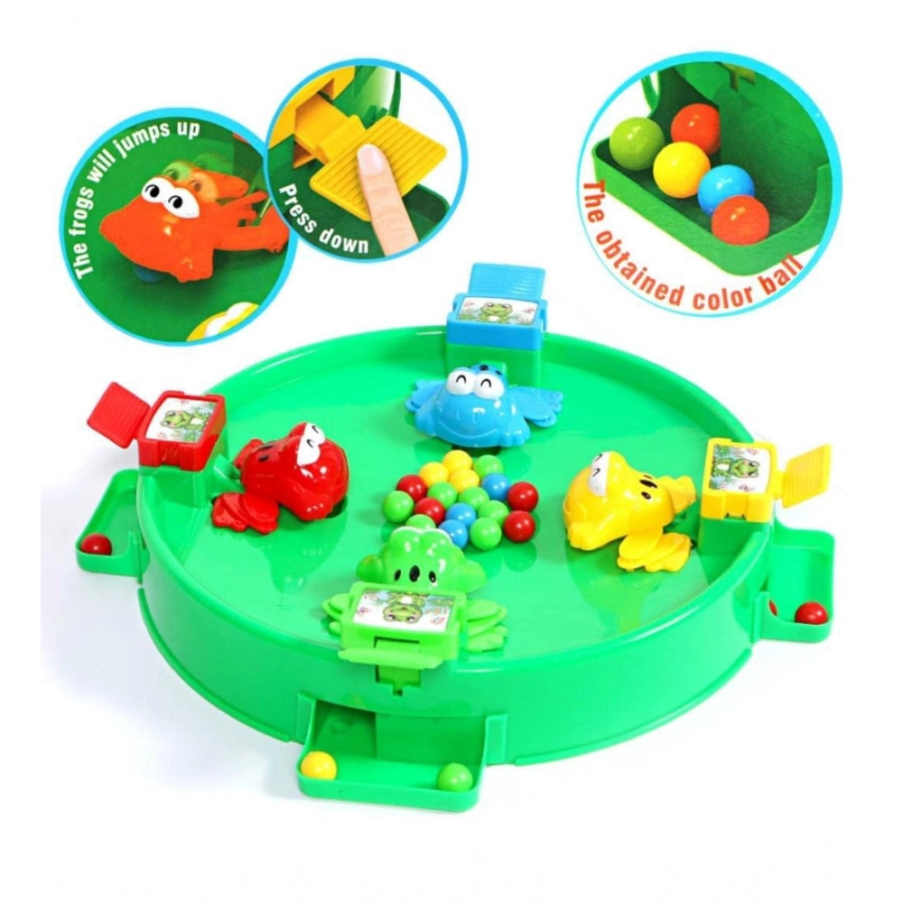 Plastic Frog Eat Beans Game4 Players (Multicolor)