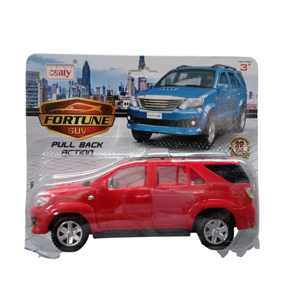 Plastic Pull Back Action Suv Fortuner (Red)