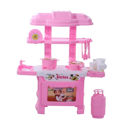 Plastic Kitchen Set For Girl And Boys 32 Pieces Little Chef Cooking Pretend Play Set Toy (Pink)