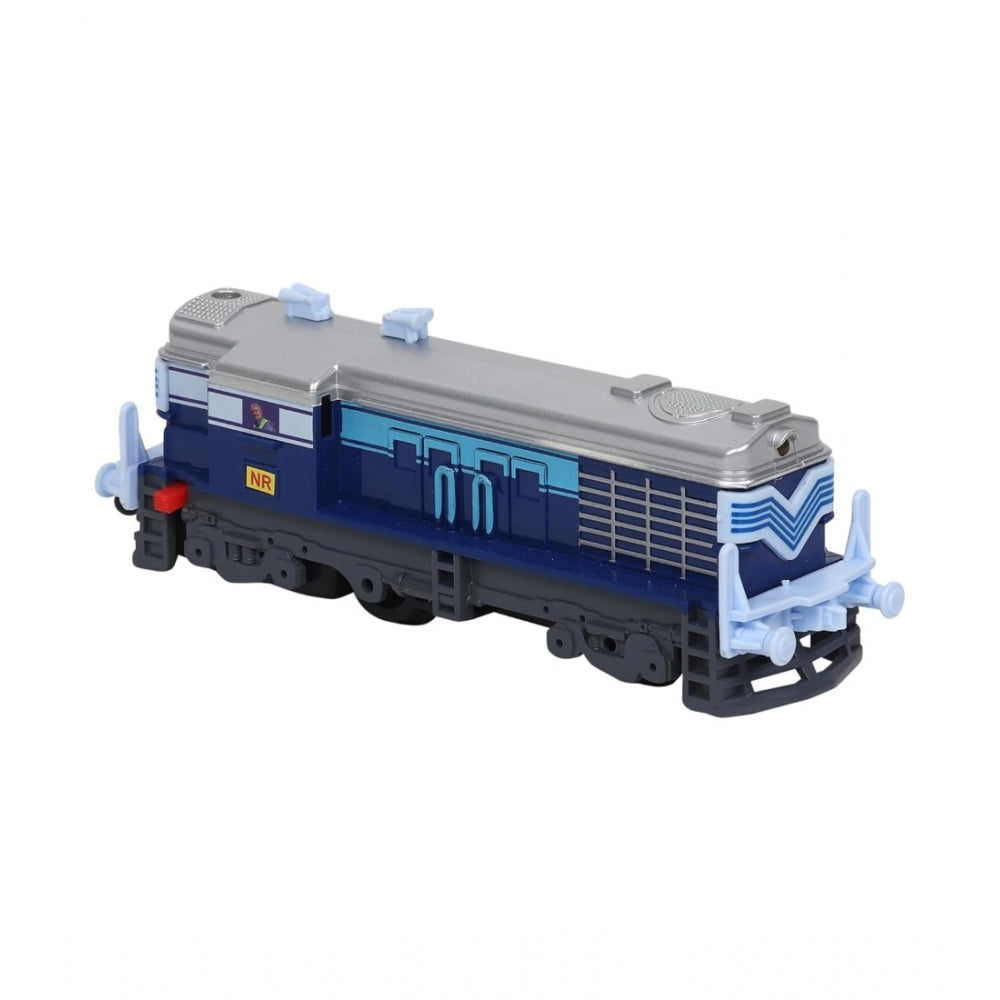 Plastic Passenger Train Set With Tracks For Kids (Blue)