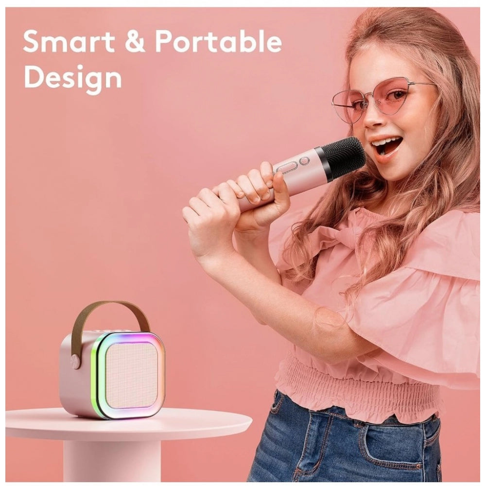 Plastic Speaker With 1 Wireless Microphones  (Multicolor)