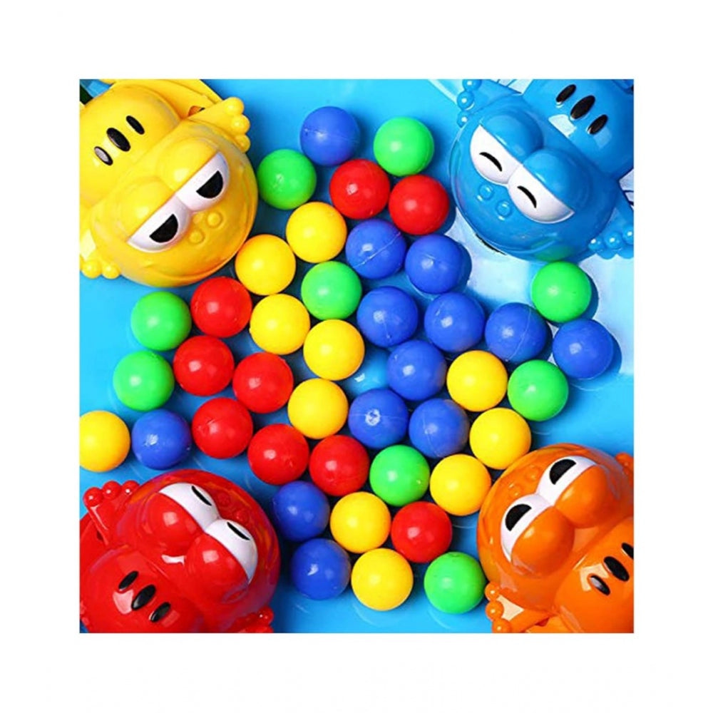 Plastic Frog Eat Beans Game4 Players (Multicolor)