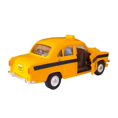 Plastic Kolkata Ambassador Taxi Car (Yellow)