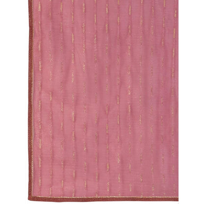 Women's Linen Line Saree With Unstitched Blouse (Purple, 5-6 Mtrs)