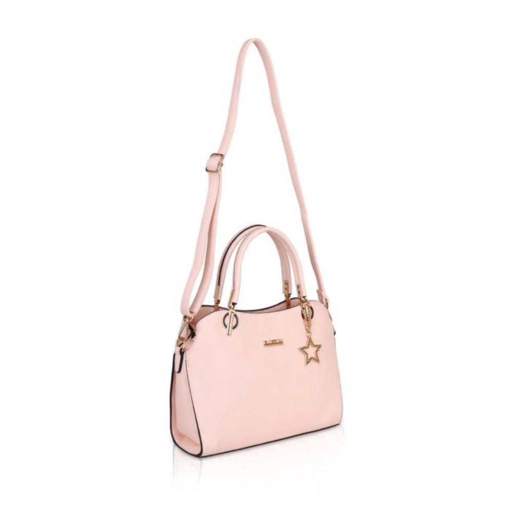 Generic Women's Faux Leather Solid Handbag (Pink)