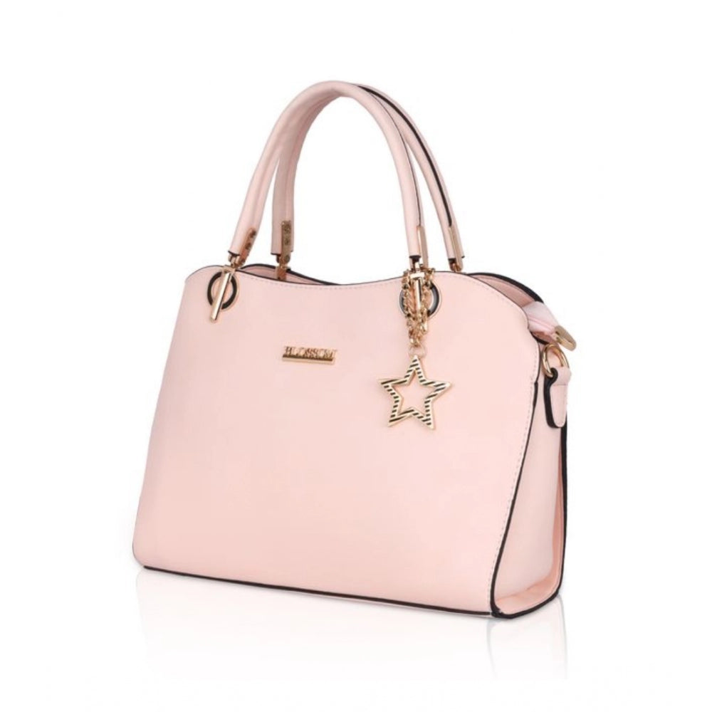 Generic Women's Faux Leather Solid Handbag (Pink)