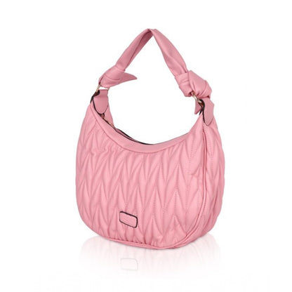 Generic Women's Faux Leather Textured Handbag (Pink)