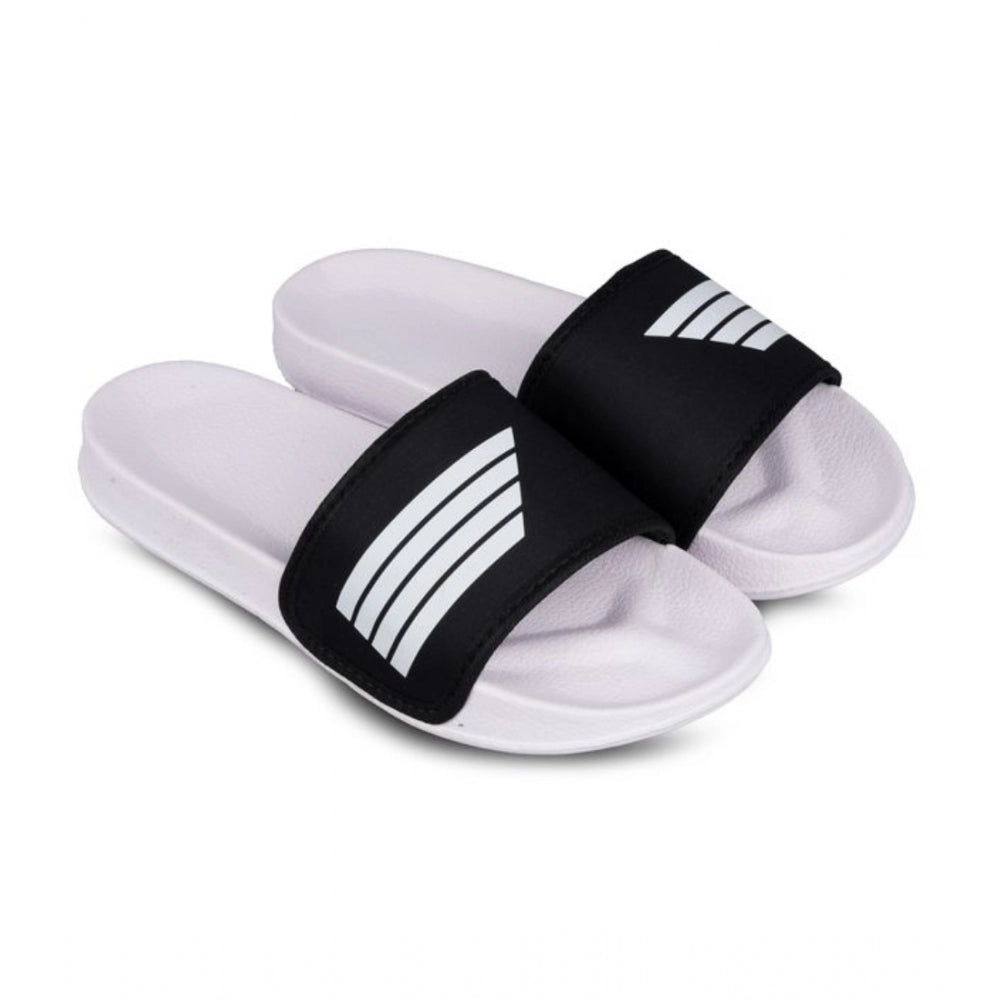 Men's Rubber Comfortable Flip-Flops and Slippers (Black)