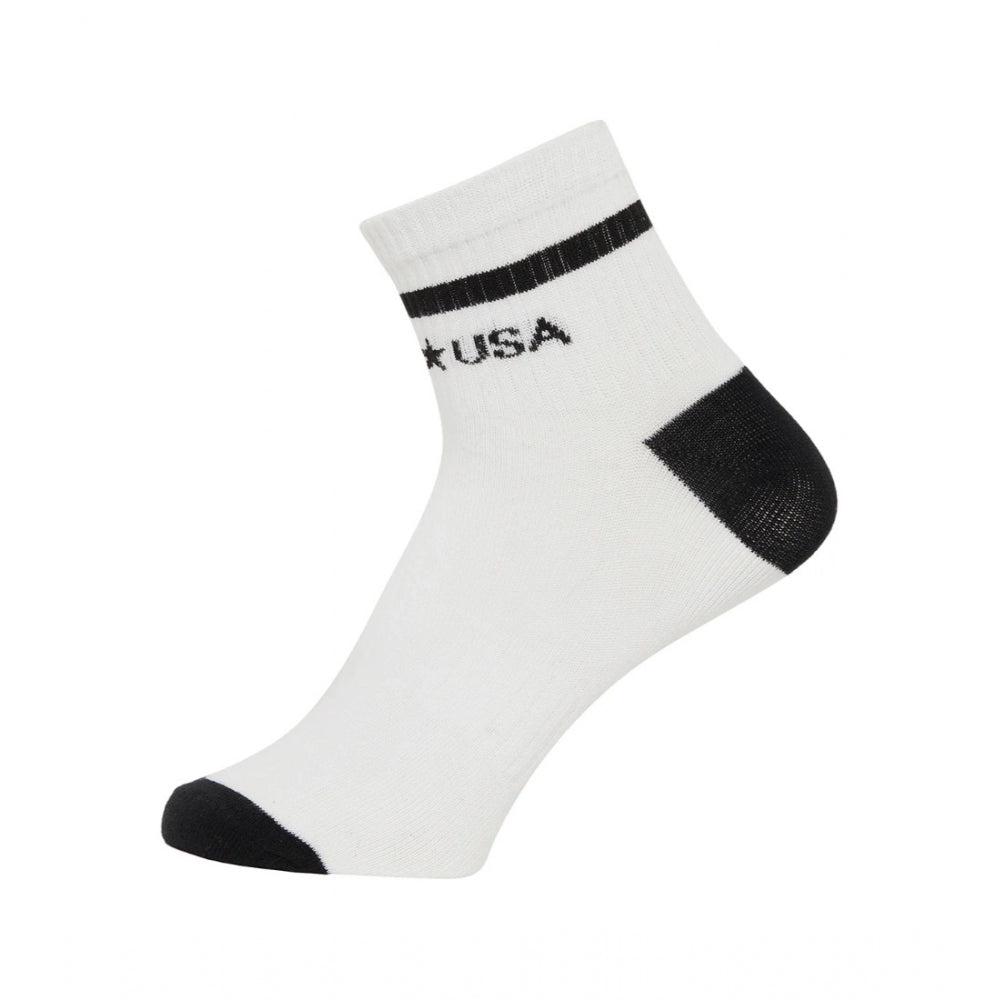 Men's Printed Cotton Spandex Ankle Length Socks (Assorted)