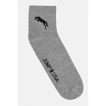 Men's Printed Cotton Spandex Ankle Length Socks (Assorted)