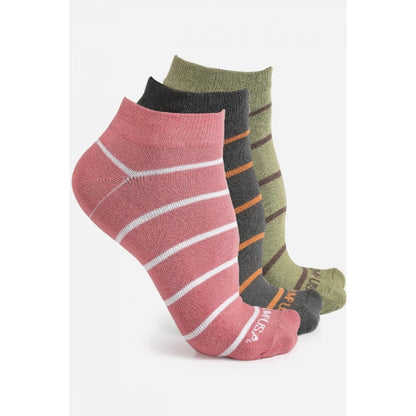 Men's Printed Cotton Spandex Ankle Length Socks (Assorted)