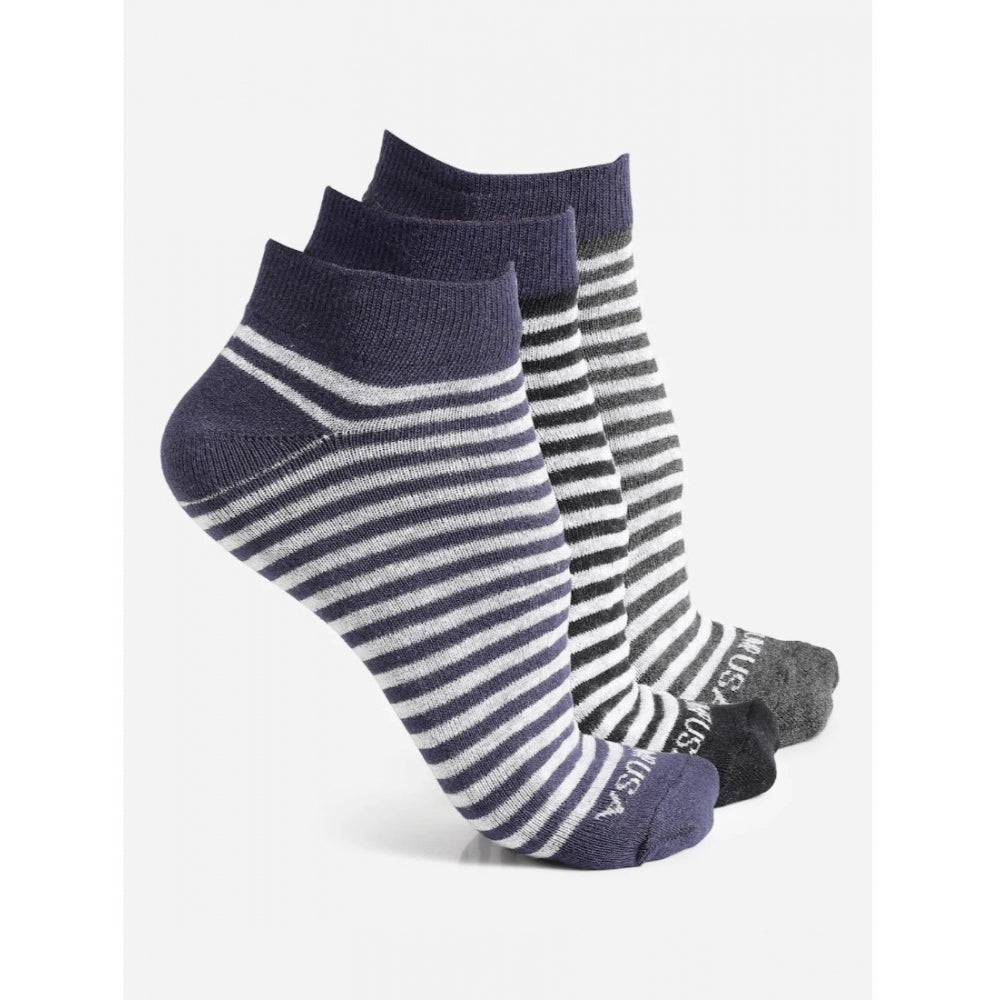 Men's Printed Cotton Spandex Ankle Length Socks (Assorted)