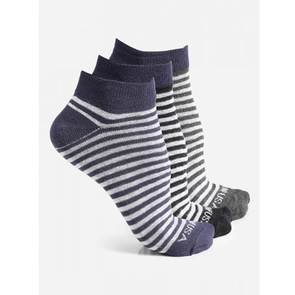 Men's Printed Cotton Spandex Ankle Length Socks (Assorted)