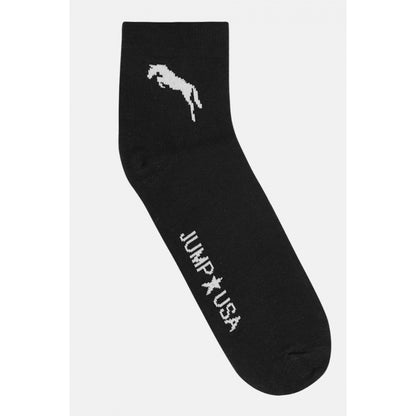 Men's Printed Cotton Spandex Ankle Length Socks (Assorted)