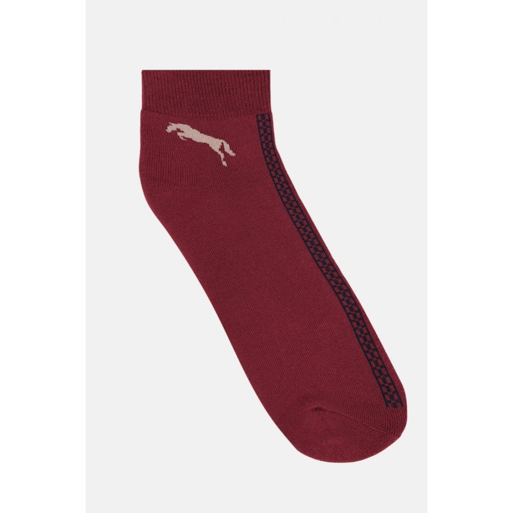 Men's Printed Cotton Spandex Ankle Length Socks (Assorted)