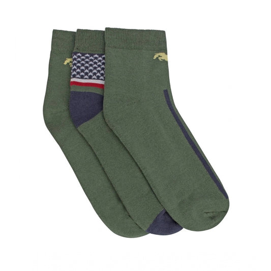 Men's Printed Cotton Spandex Ankele Length Socks (Assorted)