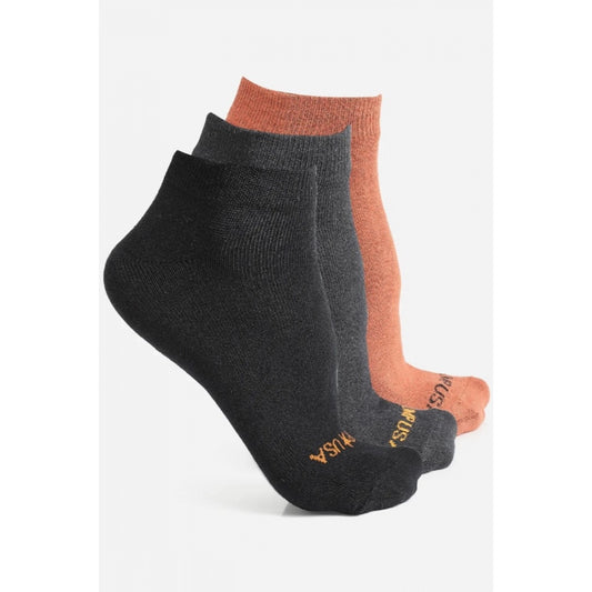 Men's Printed Cotton Spandex Ankle Length Socks (Assorted)