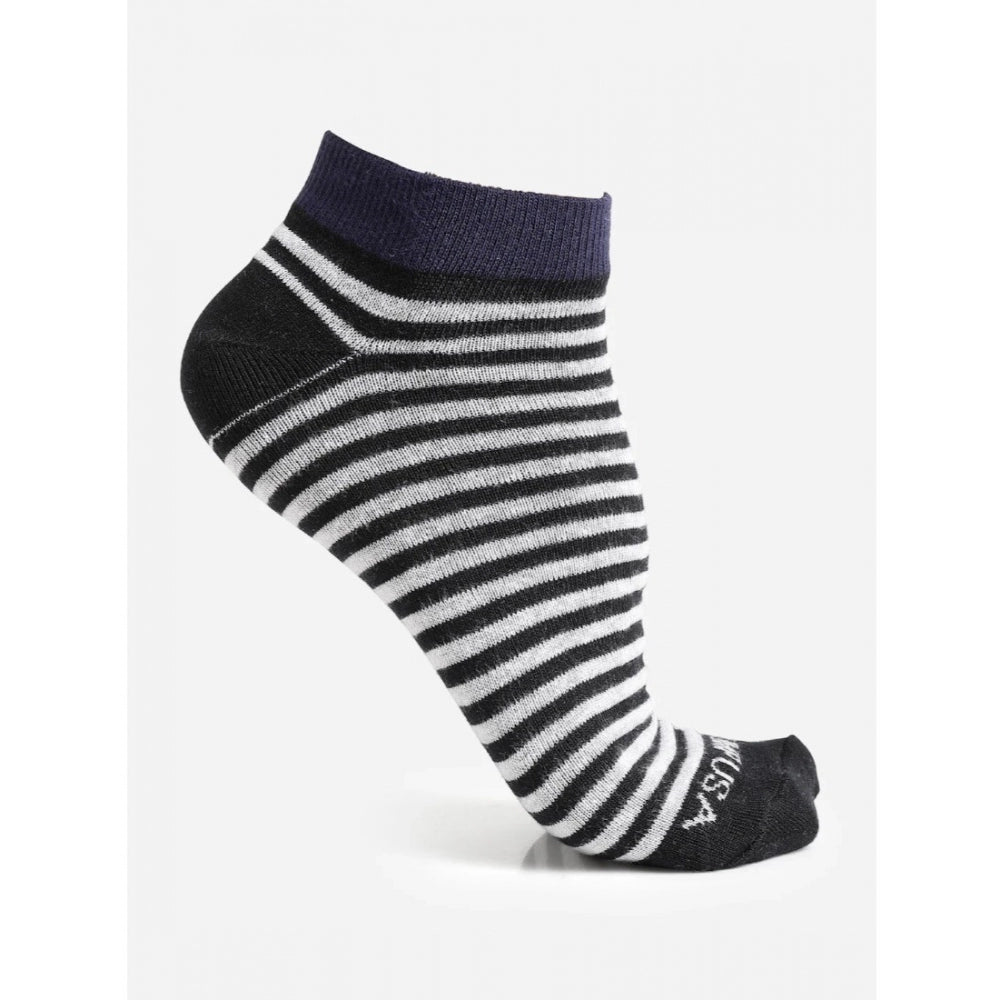 Men's Printed Cotton Spandex Ankle Length Socks (Assorted)