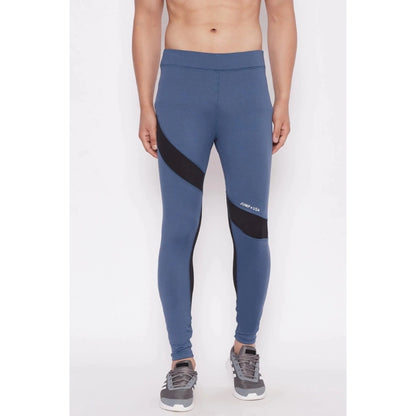 Generic Men's Printed Polyester Tights (Blue)