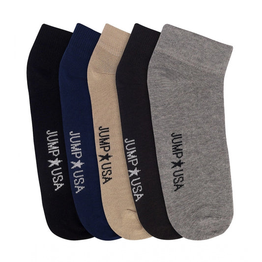 Men's Printed Cotton Spandex Ankle Length Socks (Assorted)