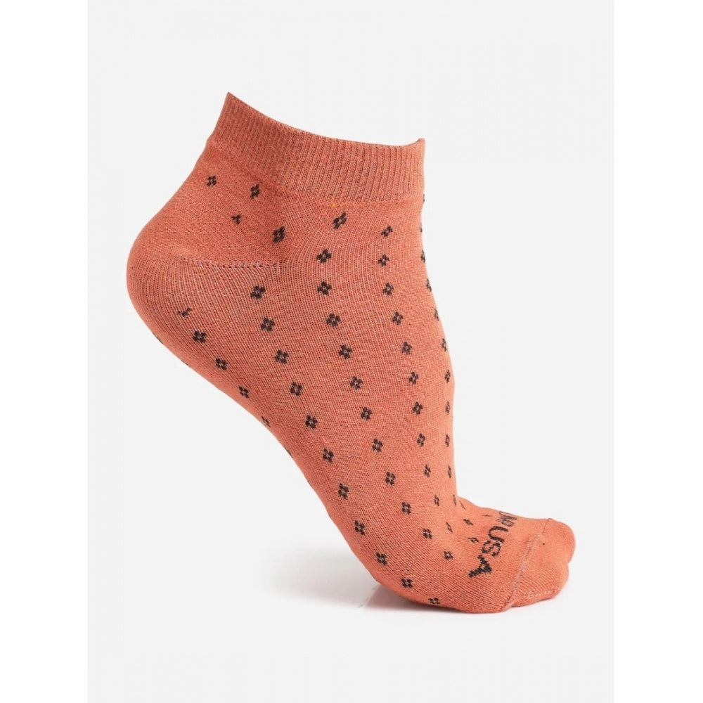 Men's Printed Cotton Spandex Ankle Length Socks (Assorted)