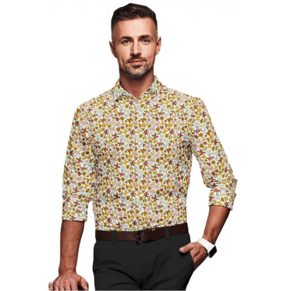 Generic Men's Cotton Blended Printed Full Sleeve Shirt (Multicolor)