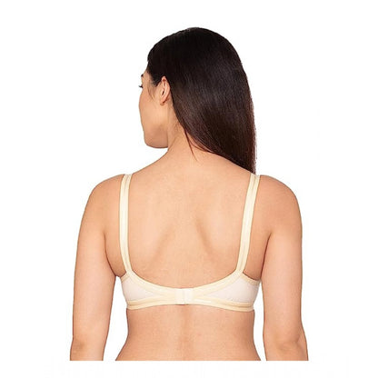 Pack Of_2 Women's Cotton Solid Non Padded Bra (Black - White)