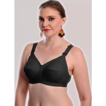 Pack Of_3 Women's Cotton Solid Non Padded Bra (Multicolor)