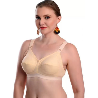 Pack Of_3 Women's Cotton Solid Non Padded Bra (Multicolor)