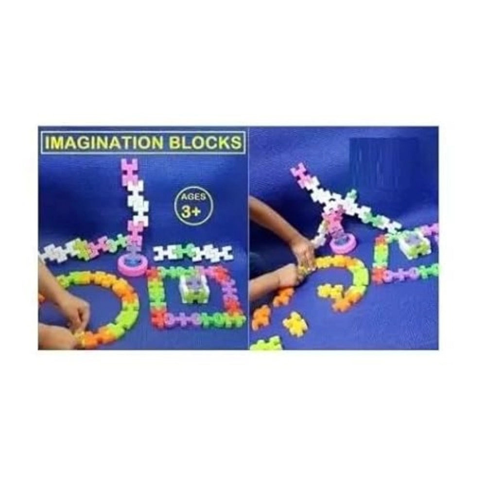 44_Pcs Set Imagination Puzzle Block Set | Plastic | Educational Toys | 3+ Years