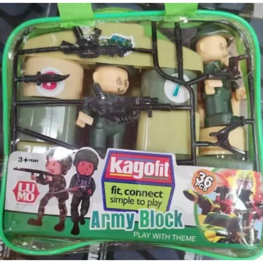 36_Pcs Set Army Blocks | Plastic | Educational Toys | 3+ Years