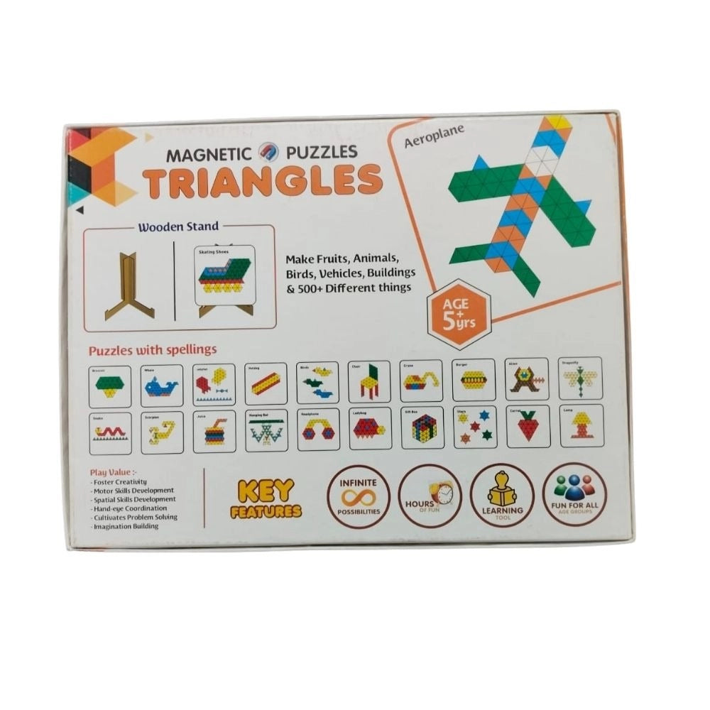 Magnetic Puzzle Triangle |   Cardboard  |   Educational Toys| 3+ Years