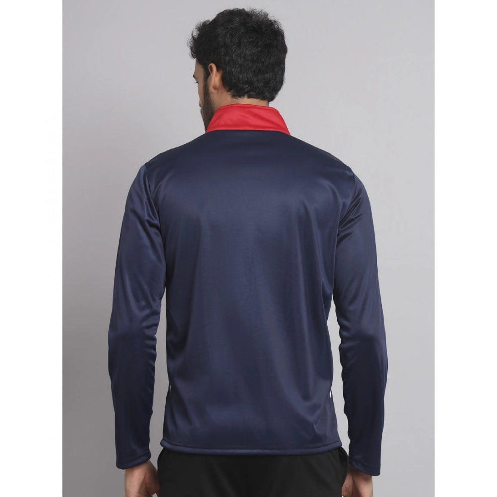 Men's Solid Lycra Blend Full Sleeve Casual Jacket (Multicolor)